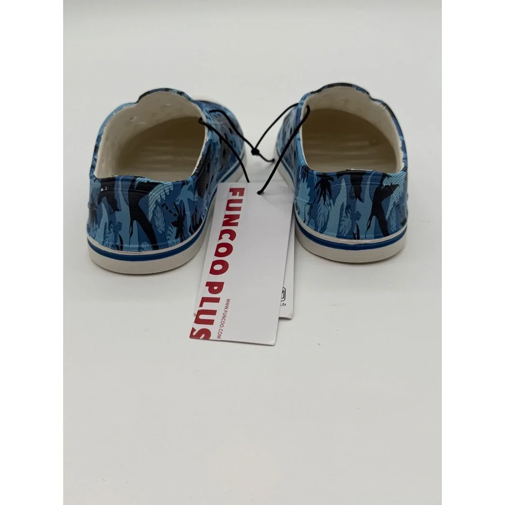 Funcoo Plus Toddler Water Shoes Blue Dinosaur Print‎ Slip On Size 6 US 22 EU